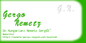 gergo nemetz business card